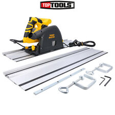 TOUGH MASTER 1400W Plunge Track Saw Circular Saw with 2 x 700mm Guide Rails