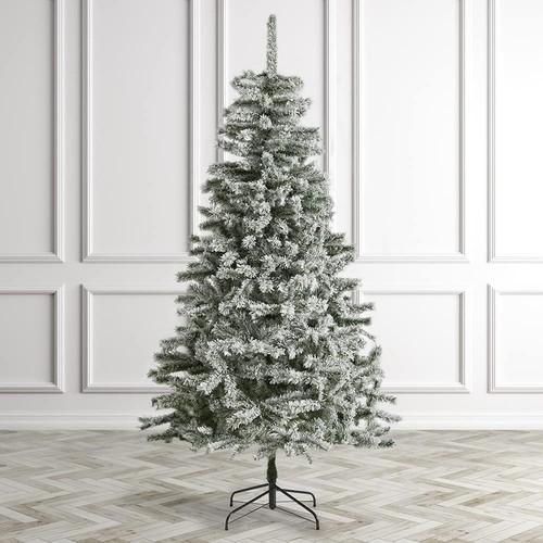 6ft snowy christmas tree - snowy,