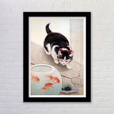 Cat and Goldfish Bowl by Ohara