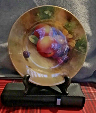 Royal Worcester c. 1928 fruit plate signed George Moseley (1919-1935 Worcester)