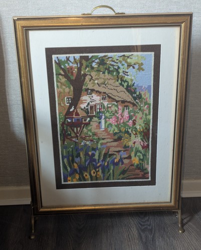 Large vintage oak embroiderd - large,