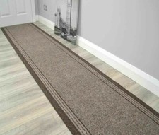 Brown Heavy Duty Carpet Runner Extra Wide Mat Non Slip Rubber Back Durable