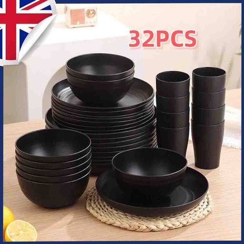 32pcs black dinnerware bowl - 32pcs,