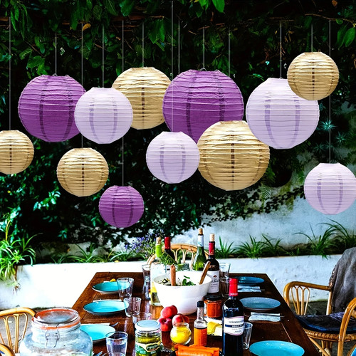 15pcs paper lantern lampshade - 15pcs,