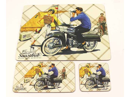 Retro table coaster - retro, set