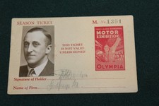 1933 Olympia Motor Show Pass D.H. Davidson 100mph Rider Godfreys Ltd SMMT