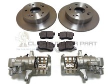 REAR LEFT & RIGHT BRAKE CALIPER & DISCS & PADS FOR HONDA CIVIC 2.0 TYPE-R EP3