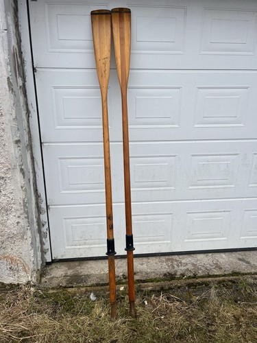 Vintage wooden oars - vintage,