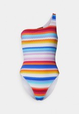 BNWT Auth Missoni Zigzag print one-shoulder one-piece swimming costume XS AW25 
