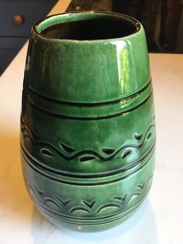 Handmade studio pottery green - pottery,