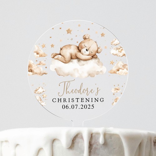 Christening cake topper - cake,