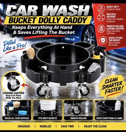 Car wash bucket dolly caddy - car,