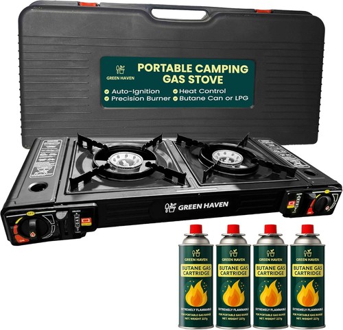 Portable camping stove double - camping,