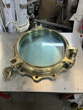 Vintage Brass Ship Porthole Side Scuttle 50cm Heavy Cast Bronze Window 