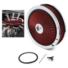 Red 14"x3" Round Air Cleaner