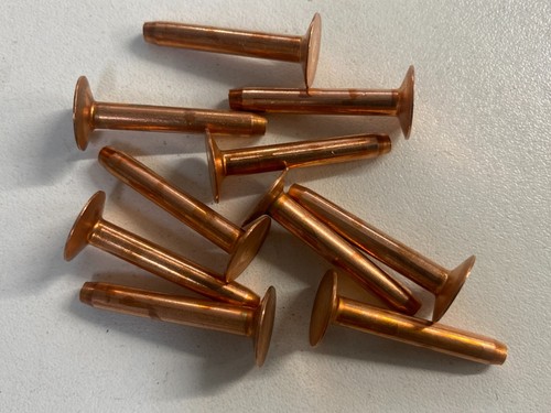 Solid copper hose - copper, rivets