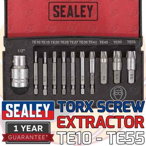 Sealey torx extractor set - sealey, 1/2"