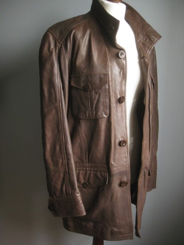 John rocha leather coat jacket - john,