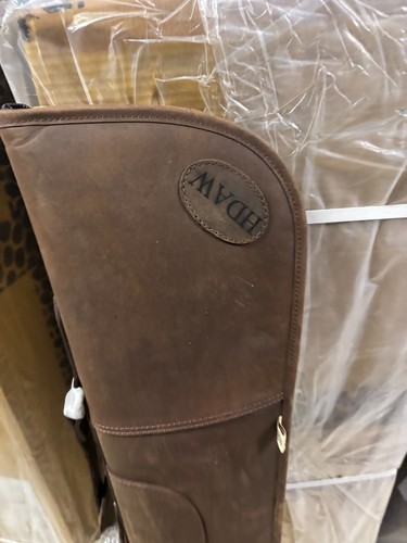 Devonshire leather gun slip - leather, up