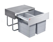 Hailo Waste Collector Space Saving Tandem-S Trash Can Waste Can 3644-70 Dung Bucket