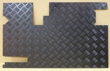 LAND ROVER DEFENDER 90/110 BLACK CHEQUER PLATE DOOR CARD WITH WIPER 98 ONWARDS
