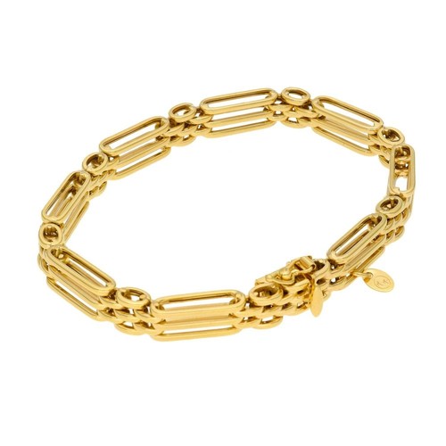 9ct yellow gold three - three, bar
