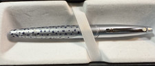 SHEAFFER Intrigue Rollerball Satin steel with Dark Blue and Gray/White dots USA