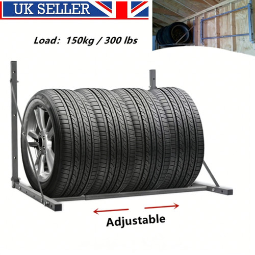 Foldable car tyre rack - rack, wall