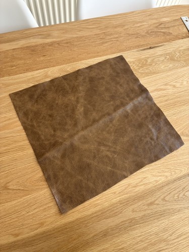 35x35 brown leather - brown, cowhide
