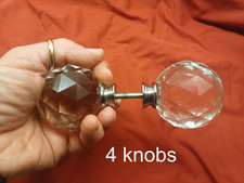 Very large glass faceted cut