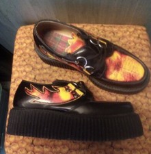 Vintage Underground Creepers Double Sole - Size 6 - Black/Flame
