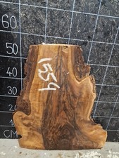 ITALIAN WALNUT LIVE EDGE SLAB WANEY EDGE HARDWOOD (1554) 580x200-500x30mm