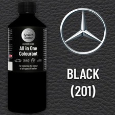 Leather Paint for MERCEDES Car Seat BLACK 201 250ml Dye Repairing Recolouring