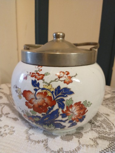 Vintage ceramic epns biscuit - ceramic,
