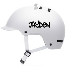 2 x Personalised Bike Helmet Name Stickers - Graffiti 2 Vinyl Decal BMX Kids