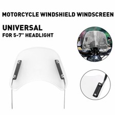 5-7" Motorcycle Clear Universal Headlight Fairing Windshield Windscreen Shield A