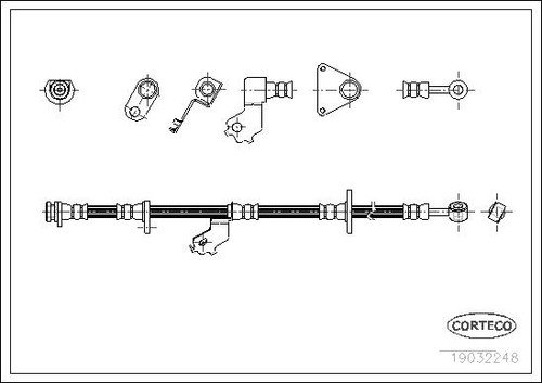 Brake hose corteco 19032248 - hose,