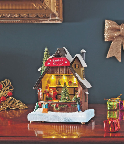 Santa grotto snow scene - snow,