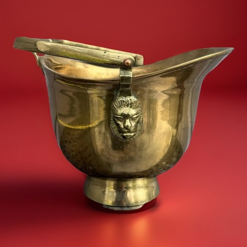 Brass coal scuttle - brass,