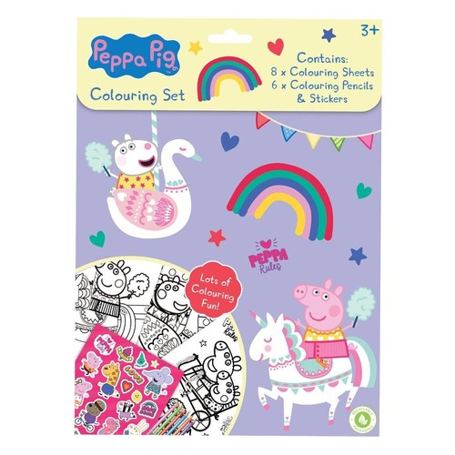 Peppa pig colouring set - colouring,