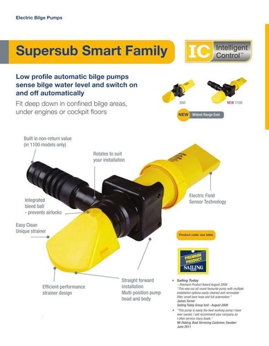 Whale auto bilge pump supersub - bilge,