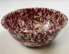 Red White Splatter Enamelware