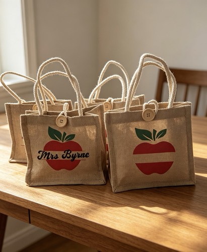 Personalised teacher jute - jute, tote