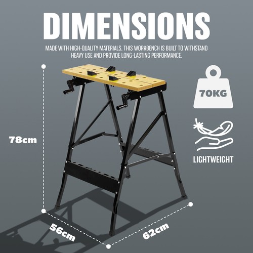 Wooden foldable workbench - wooden,