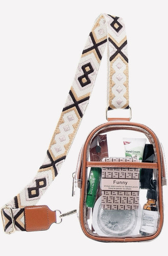 Clear pvc crossbody bag - pvc,