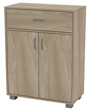 Small 2 Door 1 Drawer Hallway Living Room Sideboard Wooden Storage Cabinet Unit