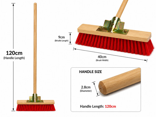 Stiff garden broom - garden, head
