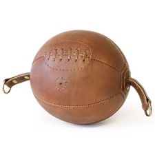 Double End Ball Genuine Leather Brown Speedball Boxing Bulb Punching Vintage  