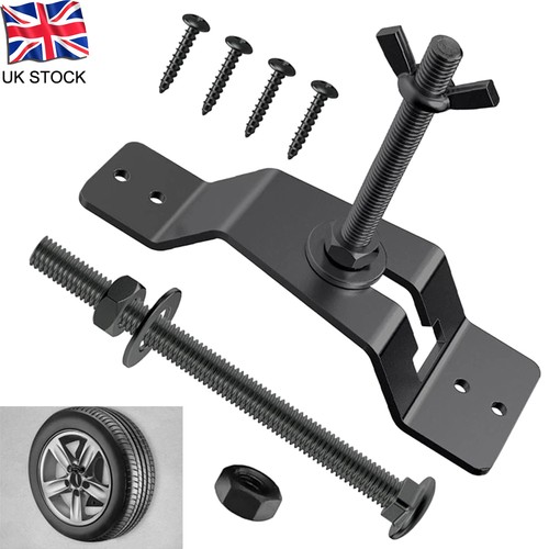 Wall mounted spare tire - mounted, rack