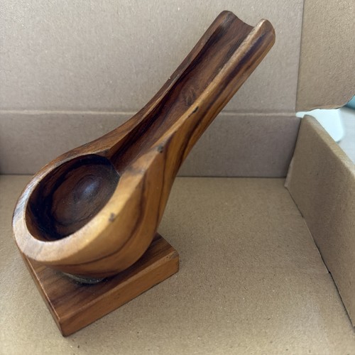 Wooden tobacco pipe holder - wooden,